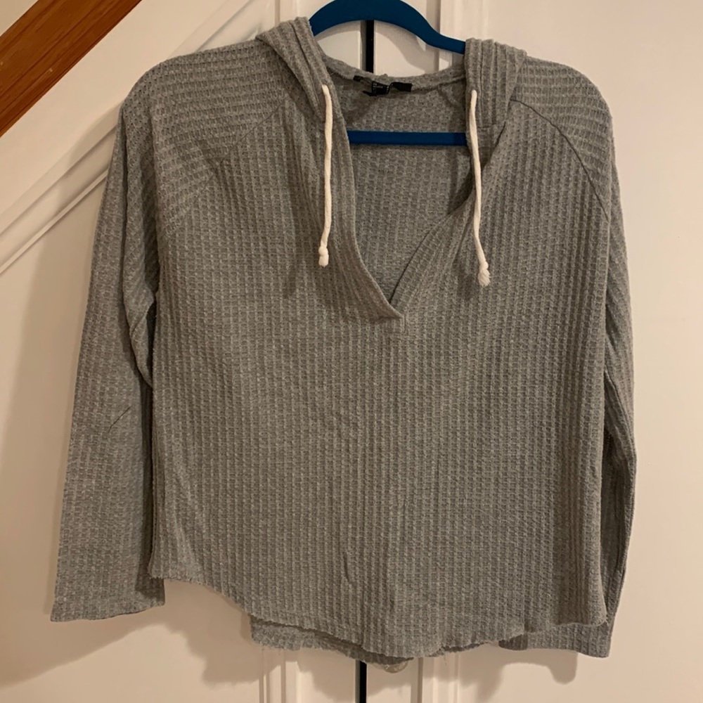 Grey waffle hoodie